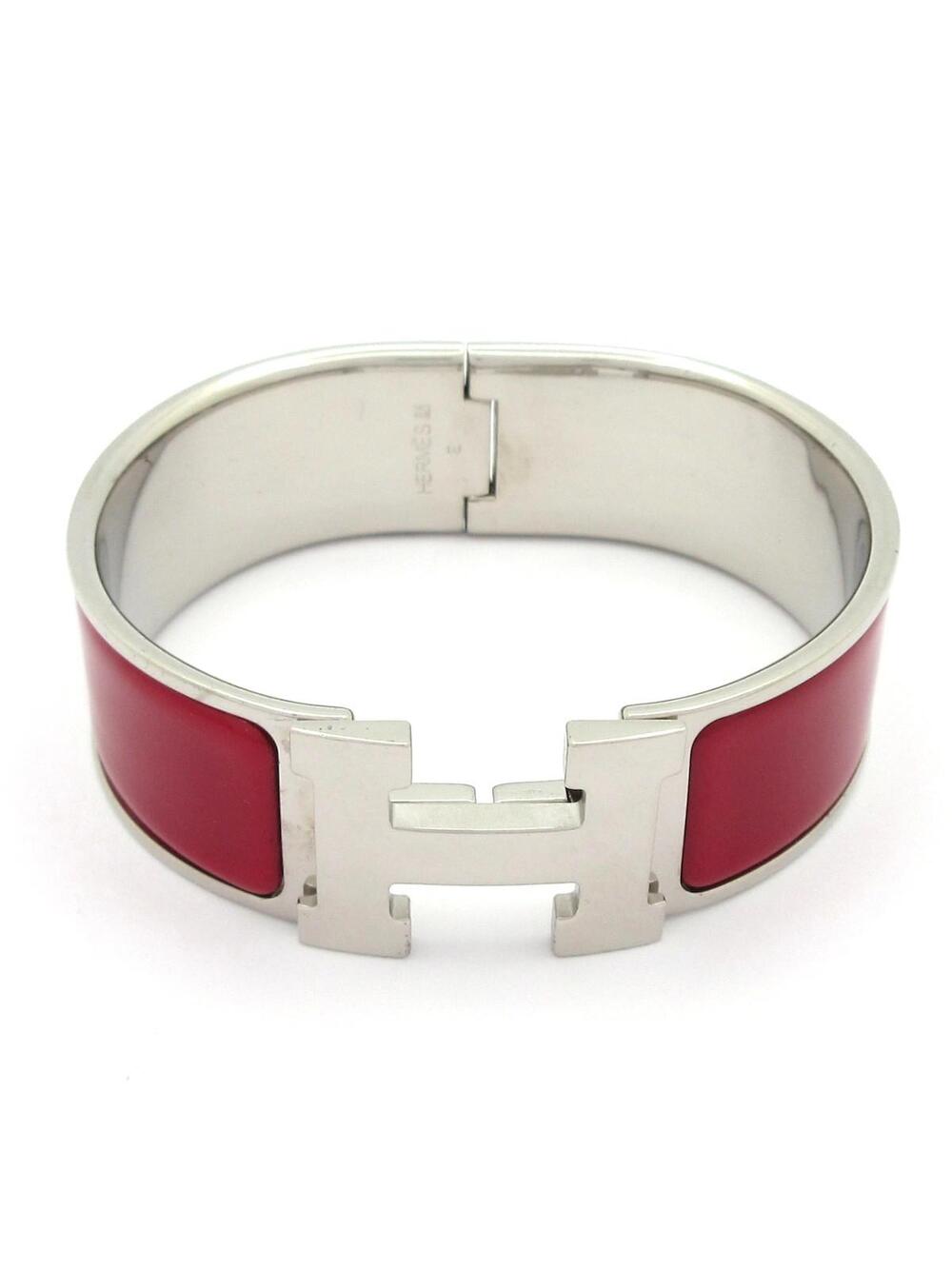 Hermes Clic Clac H Silver Bordeaux #371688H83B